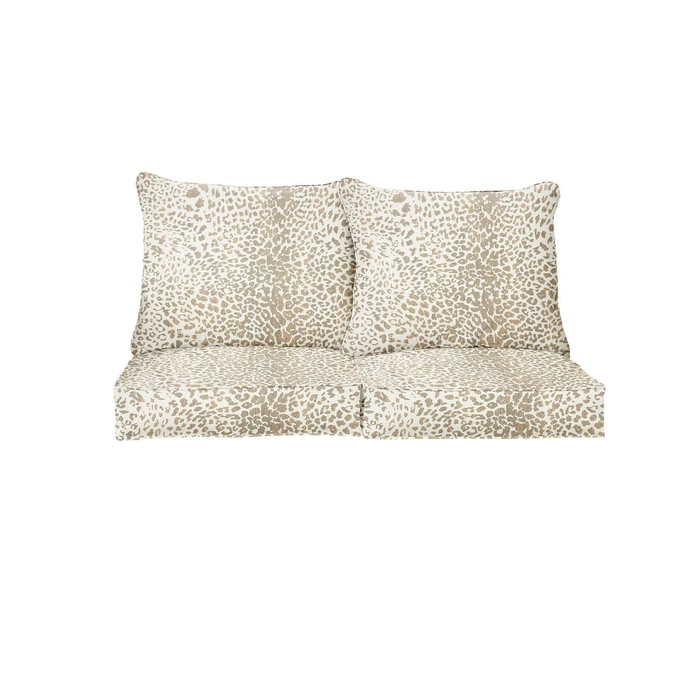 Sorra Home Sunbrella Outdoor Loveseat Pillow and Cushion Set