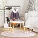 preview thumbnail 3 of 8, Kids Table with 2 Chairs Set 17.5"H for Boys, Girls,White