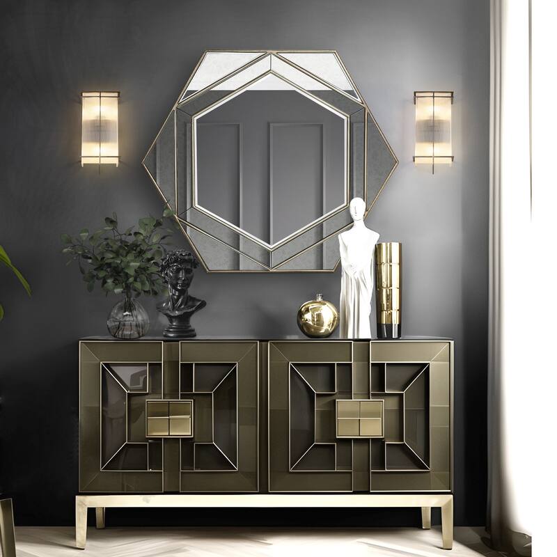 Modern 2-Light Rectangle Wall Sconce Brushed Black Bathroom Vanity Light - W 7.5" x L 15.4" x H 3.9"