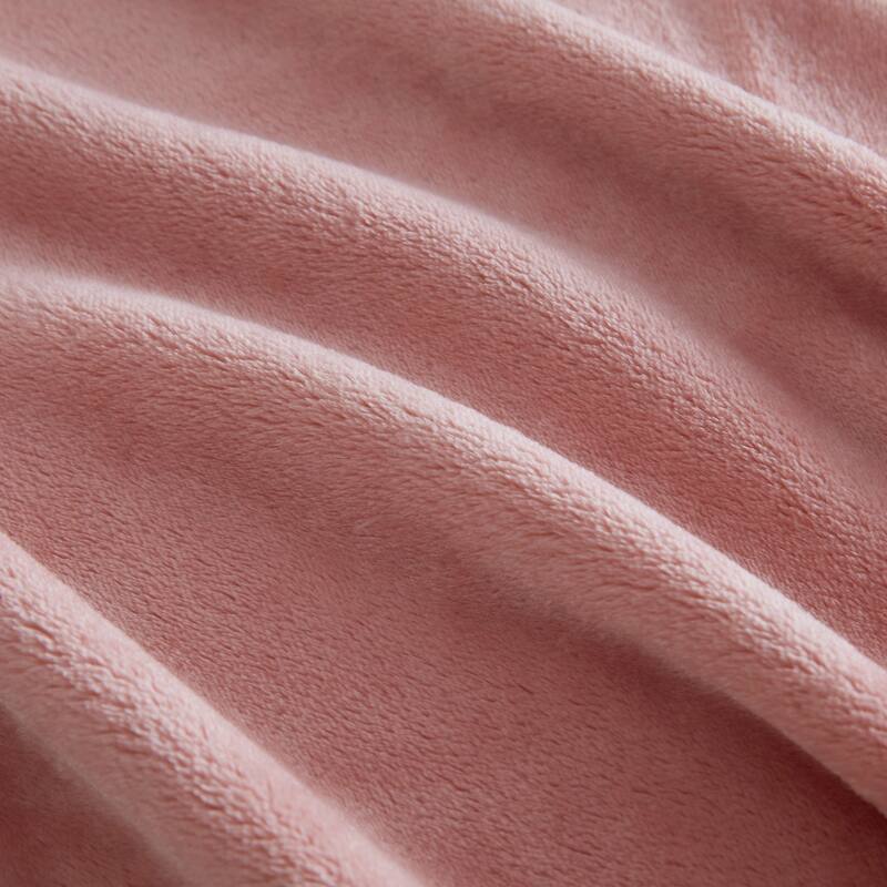 Martha Stewart Bedford Solid Plush Reversible Blanket