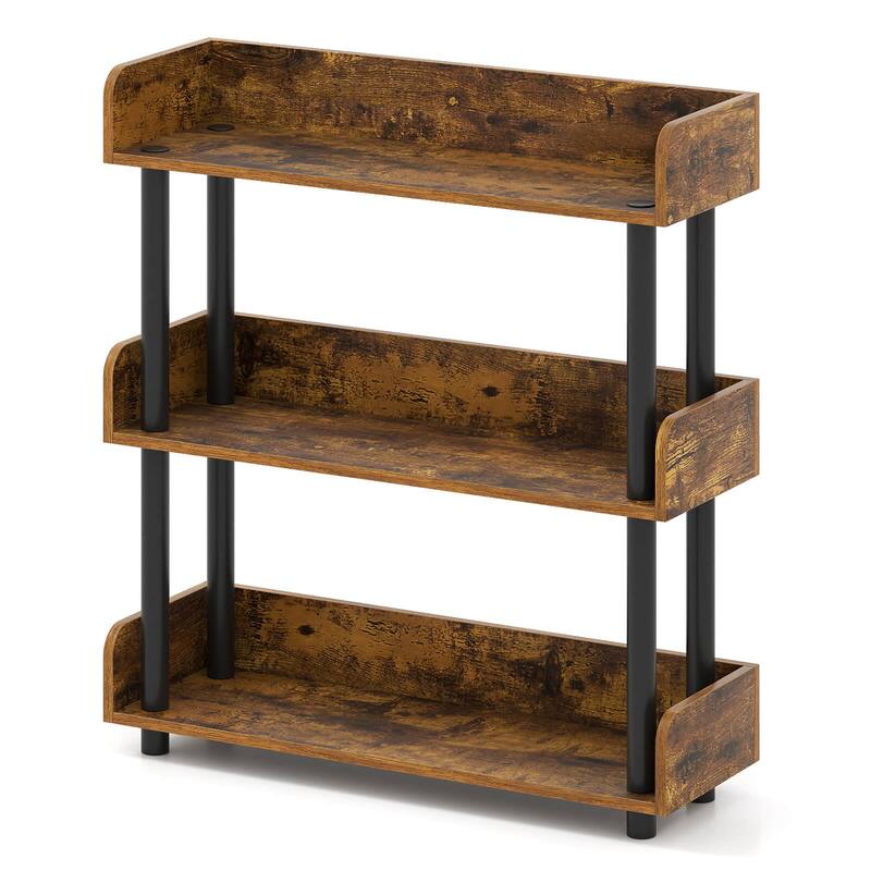 Costway 1/2 PCS 3-Tier Bookshelf with Anti-Tipping Kit, Industrial - See Details