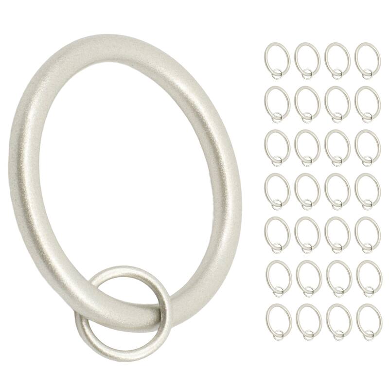 Meriville 1.5-Inch Inner Diameter Metal Curtain Rings with Eyelets