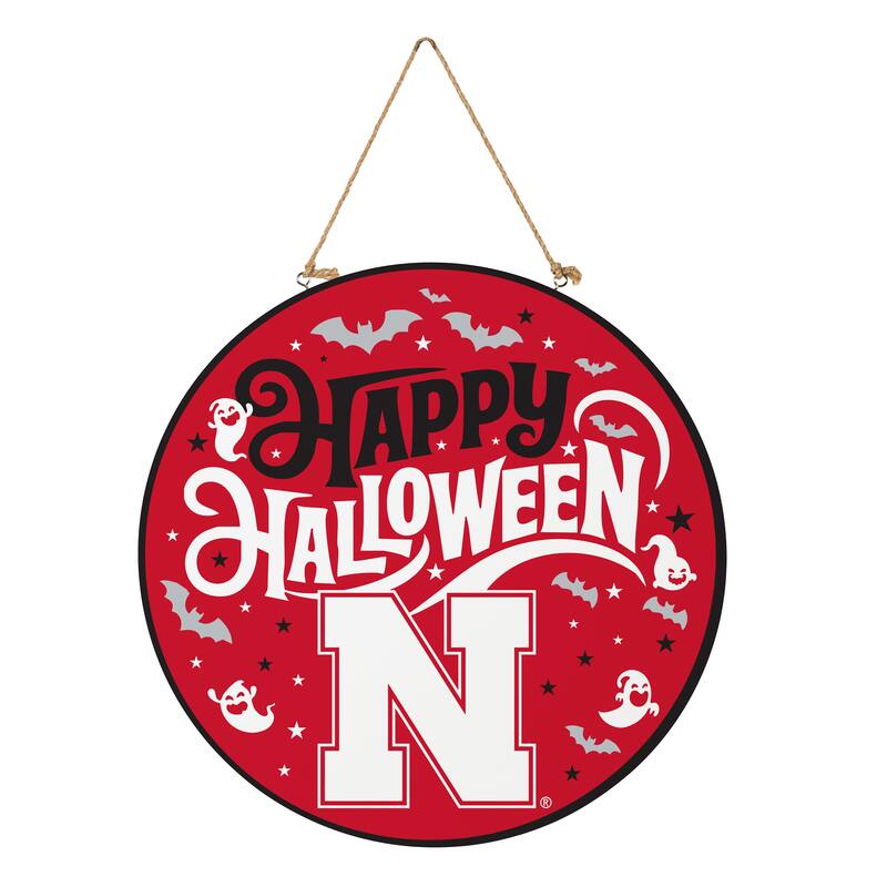 University of Nebraska 18" x 18" Halloween Door Décor Wall Sign