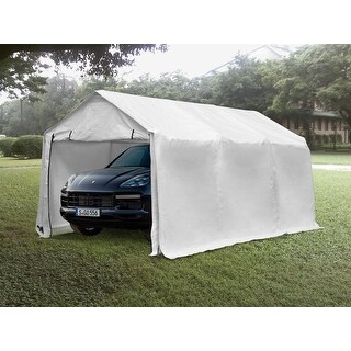 Ainfoxainfox 17x10ft Heavy Duty Enclosed Carport Canopy With Sidewalls Waterproof Garage Car Shelter Storage Shed White Dailymail