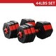 preview thumbnail 16 of 15, Ainfox 2 in 1 Adjustable Dumbbell Set 33/44/66 Lbs Gym Workout Dumbbell Set with Connecting Rod