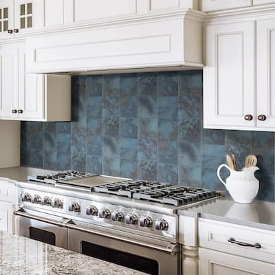 Merola Tile BioTech Ocean Green River Matte 6" x 6" Porcelain Floor and Wall Tile