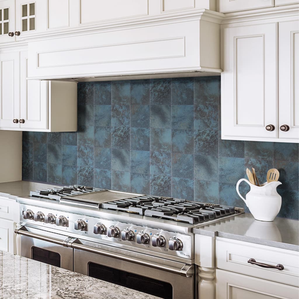 Merola Tile BioTech Ocean Green River Matte 6" x 6" Porcelain Floor and Wall Tile