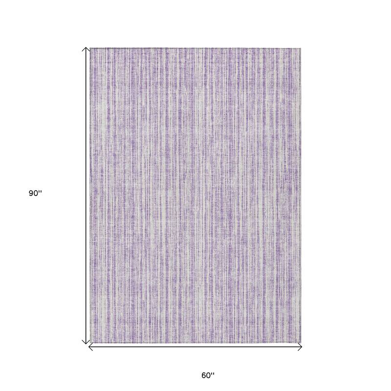 HomeRoots Striped Transitional Rectangle Outdoor Rug