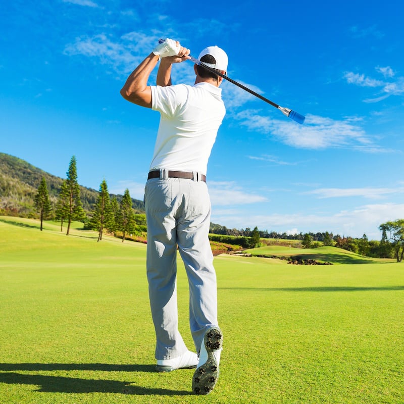 Gymax Golf Swing Trainer Click Stick Swing Training Aid for Speed