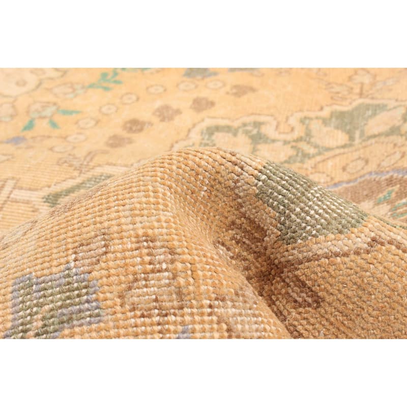 ECARPETGALLERY Hand-knotted Antalya Vintage Beige Wool Rug - 3'3 x 4'8