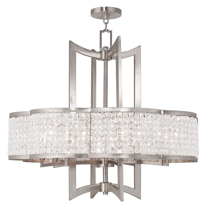 Livex Lighting Grammercy 8 Light Brushed Nickel Chandelier