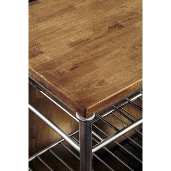 Homestyles Orleans Kitchen Island with Butcher Block Top, 52"W On