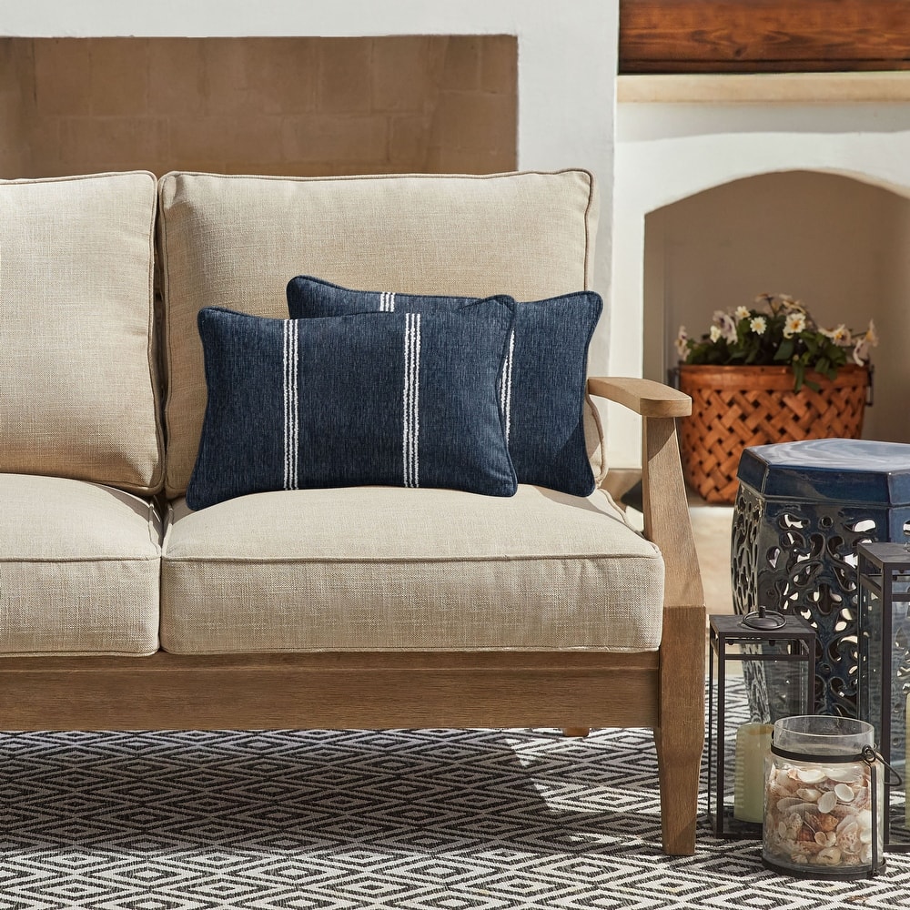 Sorra Home Sunbrella Outdoor Corded Pillow Set of 2