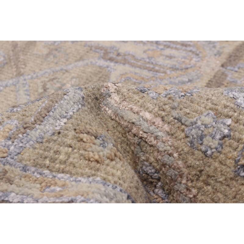 ECARPETGALLERY Hand-knotted Jules Serapi Tan Silk, Wool Rug - 5'3 x 7'7
