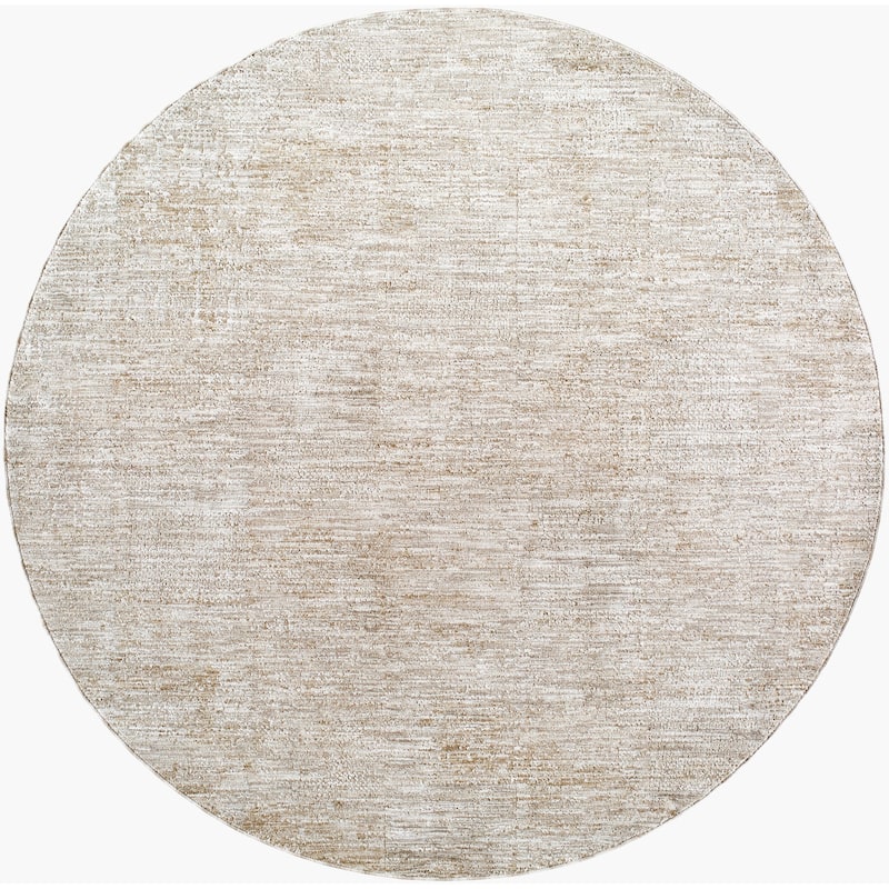 Livabliss Casual Masterpiece Abstract Area Rug - 6'7" x 6'7" Round - Medium Gray