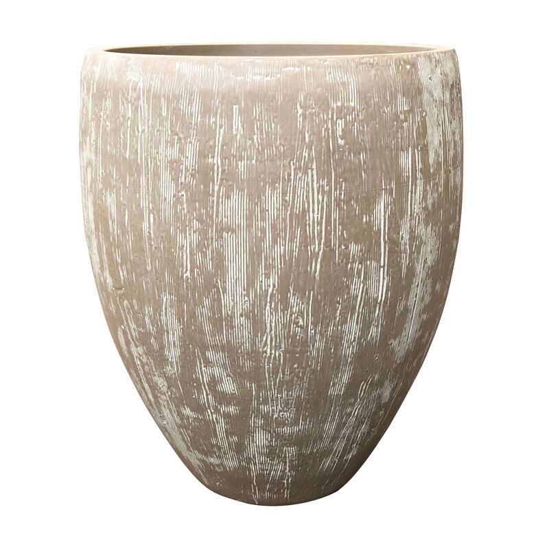 Southern Patio Kai Brown Resin 12.6-inch Outdoor Planter