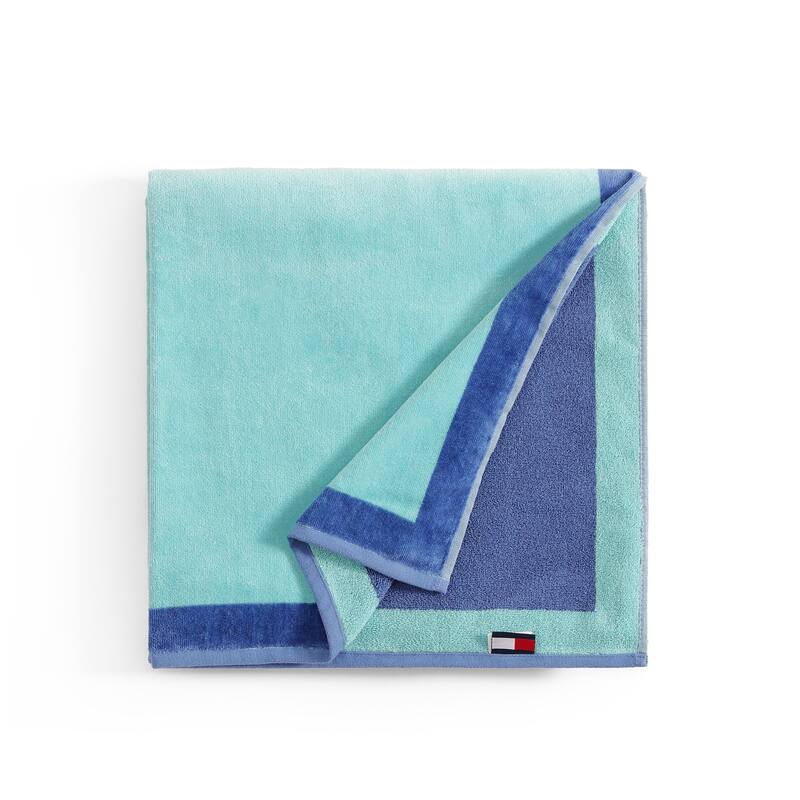Tommy Hilfiger Printed Cotton Beach Towel - 36 x 68