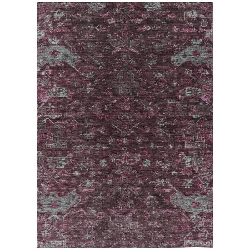 Machine Washable Indoor/ Outdoor Traditional Chelsea Chantille Rug