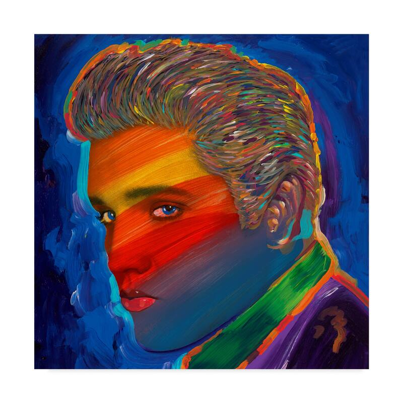Howie Green 'Elvis Rainbow' Canvas Art