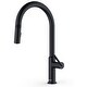 preview thumbnail 3 of 8, Karran QT-812 Top Mount 33 in. Large Single Bowl Quartz Kitchen Sink in Black With Kitchen Faucet in Matte Black