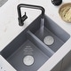 preview thumbnail 14 of 17, STYLISH 27 inch Composite Granite 60/40 Double Bowl Dual Mount Sink - 27" x 18" x 9.5"
