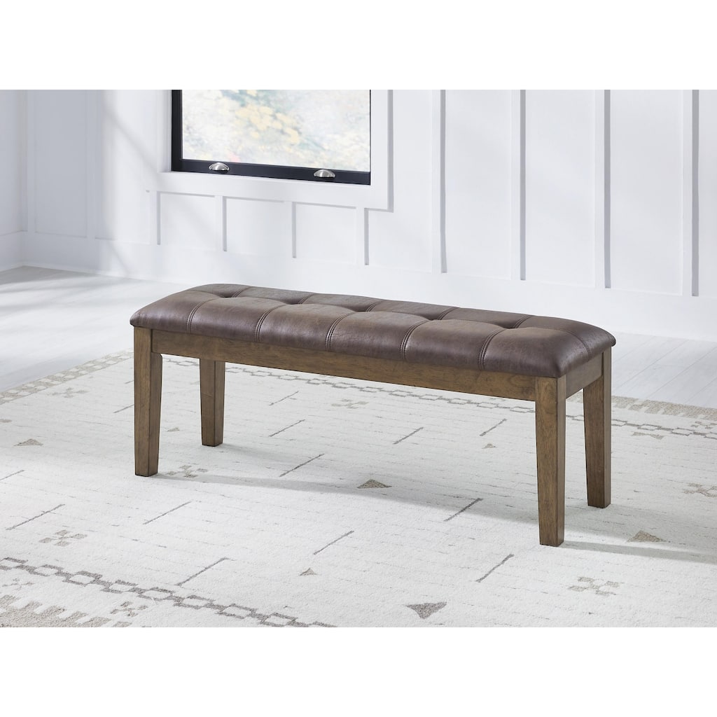Signature Design by Ashley Vallister Light Brown 50" Dining Bench - 50"W x 16"D x 19"H