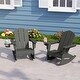 preview thumbnail 17 of 73, Laguna Kids Outdoor Poly Adirondack Rocking Chair with Cup Holder (Set of 2)