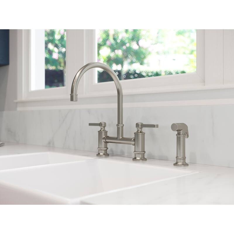 Pfister Port Haven 1.8 GPM Widespread Bridge Kitchen Faucet - Includes