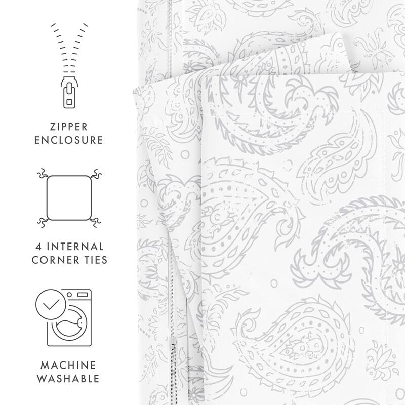 Becky Cameron Coarse Paisley 3 Piece Duvet Cover Set