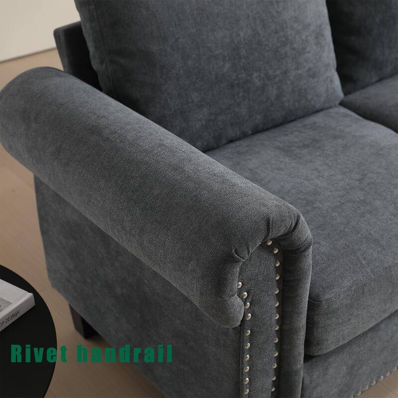 106" Modern L Shape Convertible Linen Sectional Sofa with Storage for Living Room