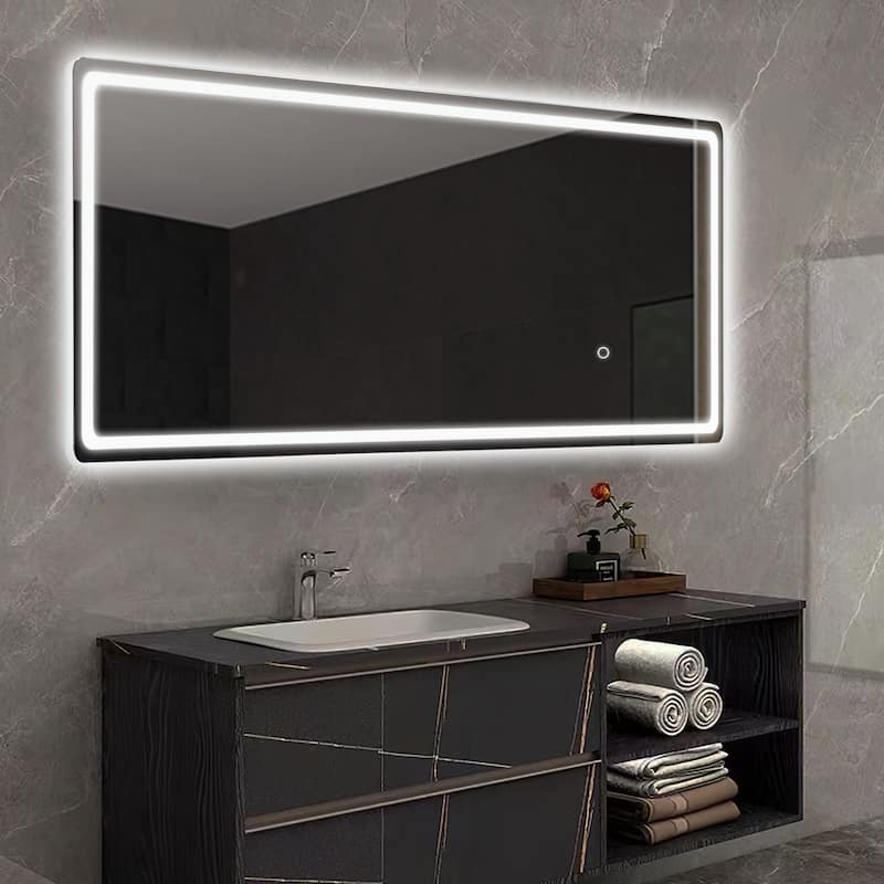 Smart LED Bathroom Fog-free Vanity Arched Mirror