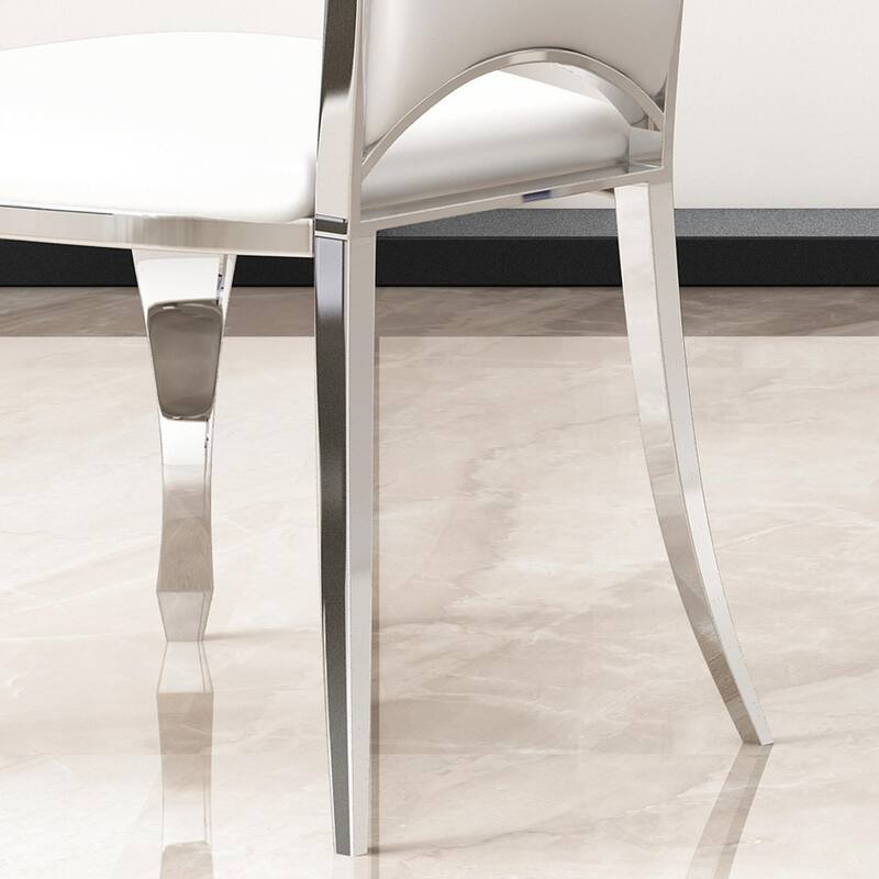 Unique Backrest Design with Stripe Armless Chair