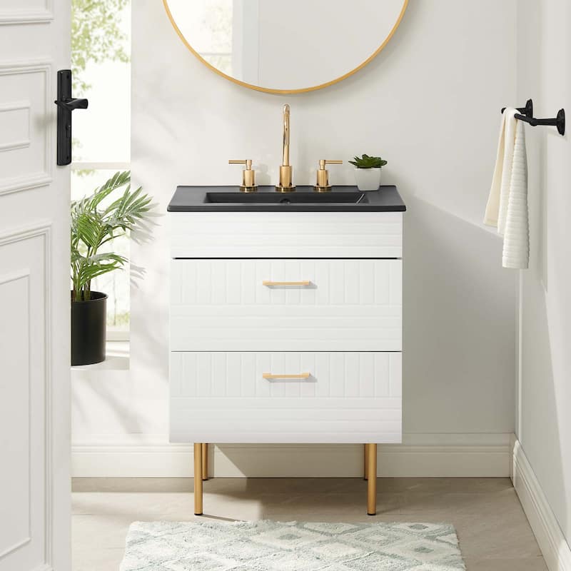 Daybreak 24" Bathroom Vanity - White Black