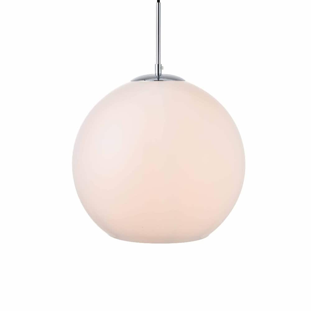 Elegant Lighting Baxter Single Light 14" Wide Pendant with Frosted