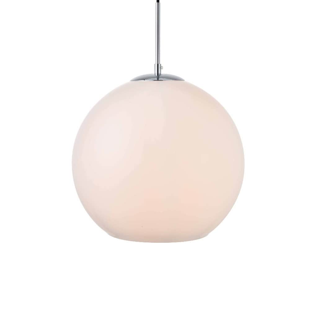 Elegant Lighting Baxter Single Light 14" Wide Pendant with Frosted