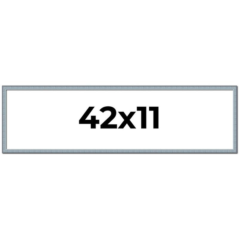 42x11 Frame Rustic Sky Blue Solid Wood Picture Frame | 0.75 Inch
