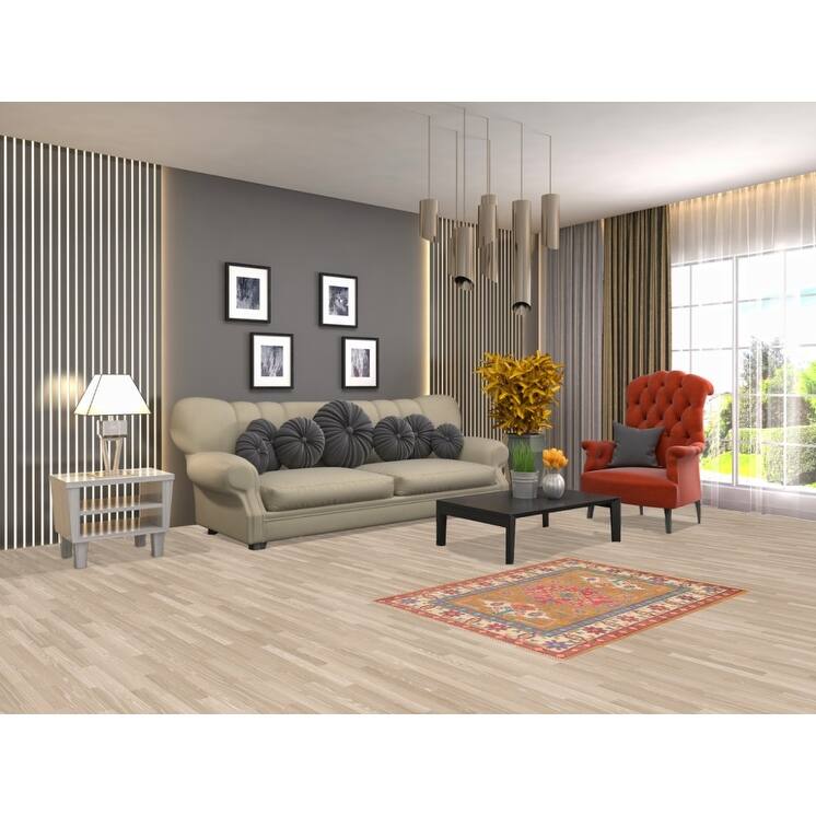 Kazak Oriental Foyer Rug Handmade Wool Carpet - 2'9" x 3'10"