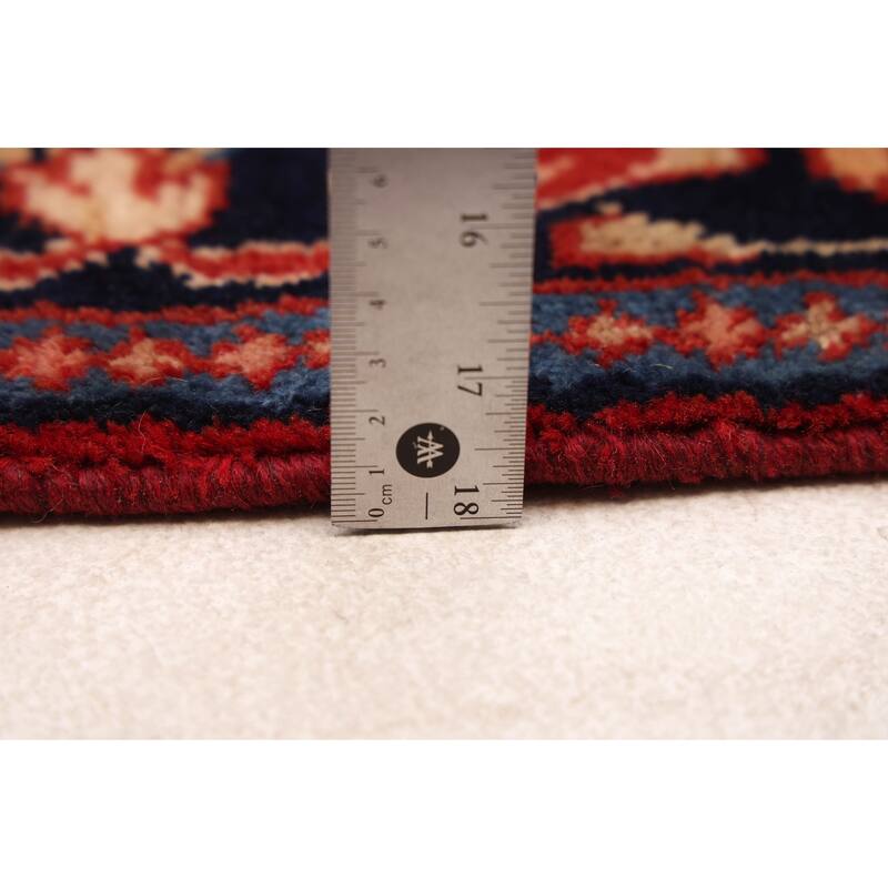 ECARPETGALLERY Hand-knotted Andelz Red Wool Rug - 3'5 x 10'1