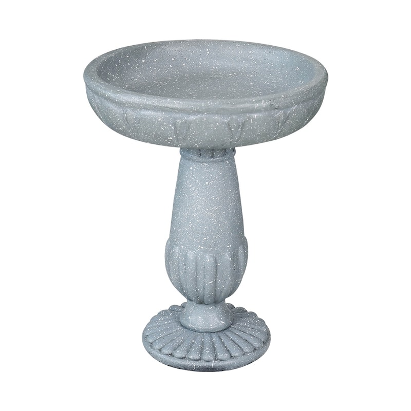 21.2 Inch Tall Handmade Concrete Birdbath Elegant Outdoor Garden Decor