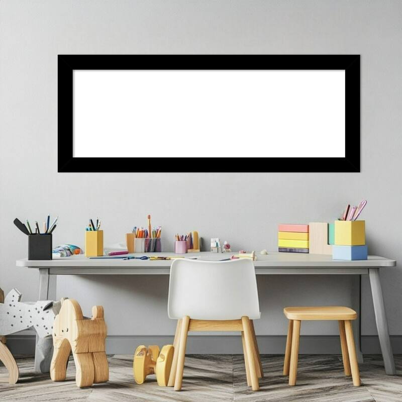 Amanti Art Basic Black Narrow Framed Dry Erase Magnetic Board