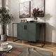 preview thumbnail 3 of 12, Furniture of America Hannah Modern Fluted Sage Green 2-Shelf Dining Buffet Cabinet