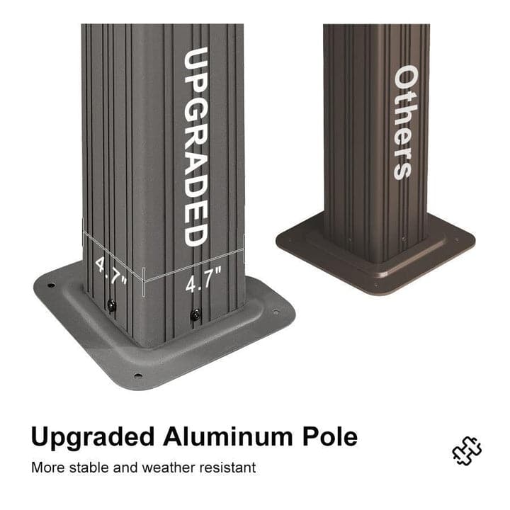 PURPLE LEAF Patio Gazebo for Light Grey Backyard Hardtop Galvanized Steel Frame with Upgrade Curtain