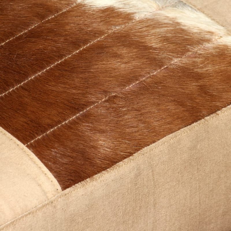 vidaXL Sofa Single Sofa Chair with Metal Frame for Living Room Genuine Leather - 23.6" x 25.2" x 29.1"