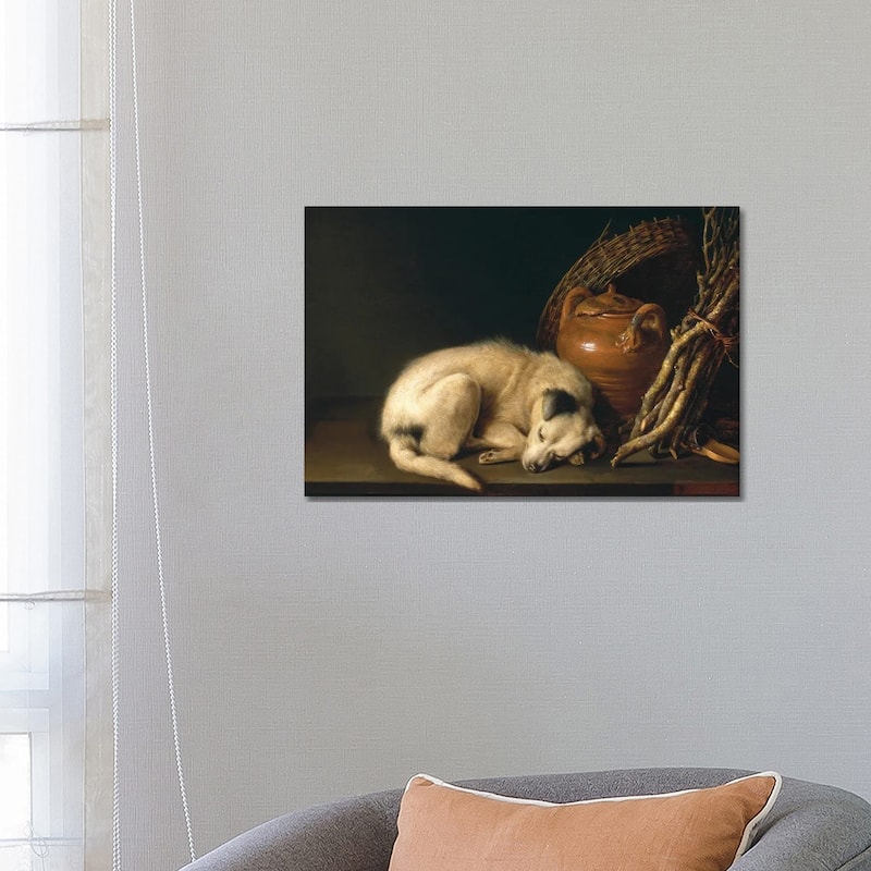iCanvas "Dog At Rest, 1650" by Gerrit Dou Canvas Print - 18x26x1.5