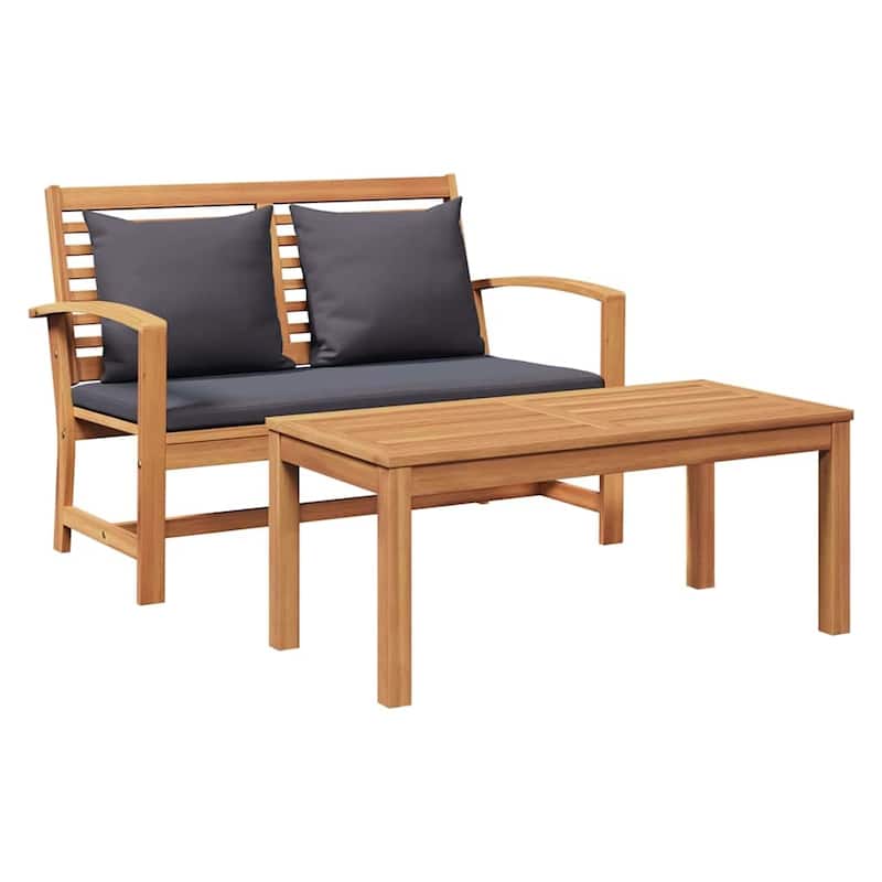 vidaXL Garden Bench Natural 110 x 64 x 76.5 cm Solid teak wood - 43.3 x 25.2 x 30.1