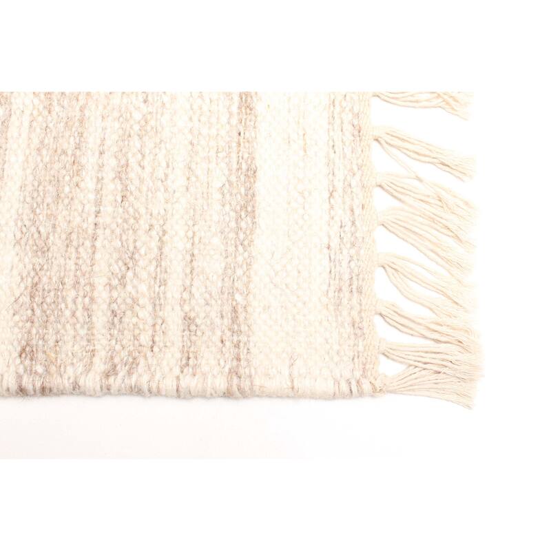 ECARPETGALLERY Flat-Weave Ankara FW Grey Wool Kilim - 5'4 x 7'5