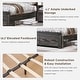 preview thumbnail 39 of 53, Farmhouse Wood Bed Frame with 54" Tall Headboard, 2 Large Drawers