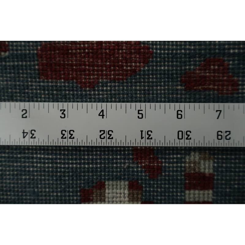 Hand Knotted Oriental Silk Carpet Modern Abstract Navy Blue & Blues Contemporary Area Rug - 10' 2'' X 8' 1''