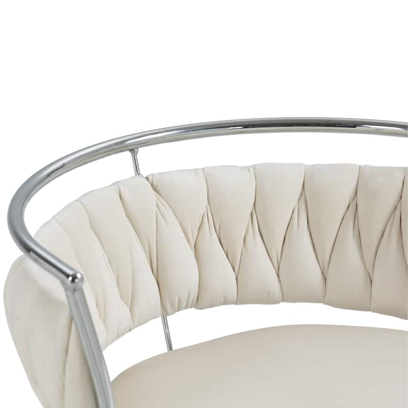 Modern Velvet 26" Adjustable Swivel Bar Stools (Set of 4)