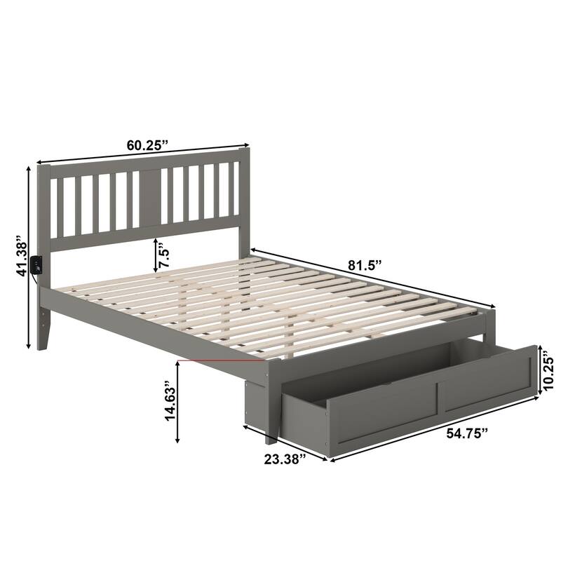 Tahoe Bed with Foot Drawer and USB Turbo Charger